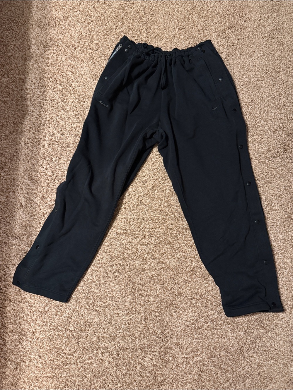 Nike Black Snap-Closure Joggers - Men's